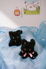 Adopting Black Cat Twins - Rebellious Devil & Garden Lady - Purely Handmade by Twinkle Forest