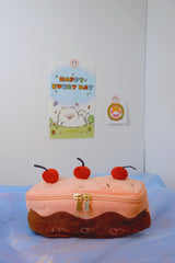 Cherry Cake Plush Pencil Case / Makeup Bag / Storage Pouch