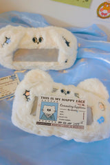 Fluffy White Kitten and Puppy Plush Pencil Case / Makeup Bag / Ita Bag / Storage Pouch