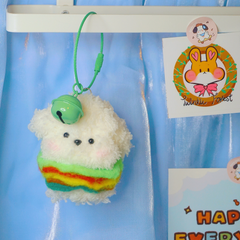 Adopting Puppy Hamburger Keychain - purely handmade by Twinkle Forest