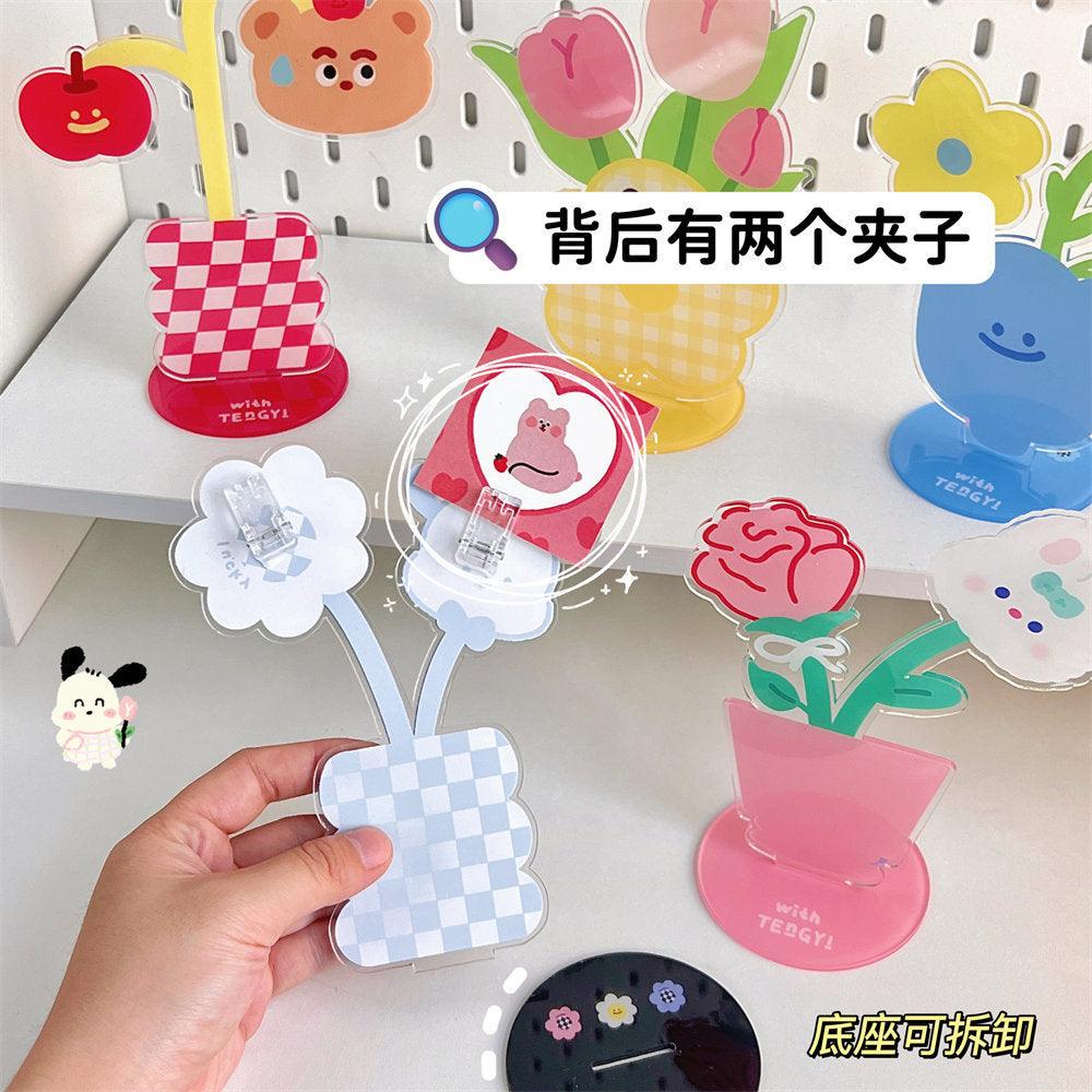 Acrylic Flower Memo Clip - Twinkle Forest