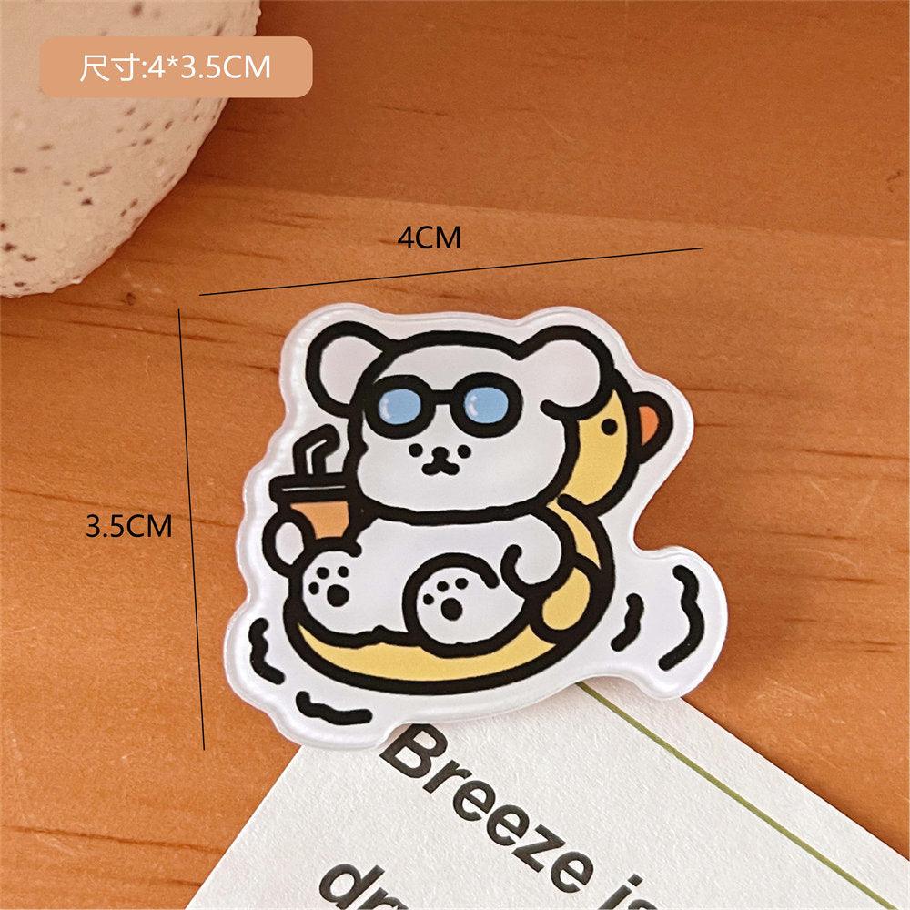 Acrylic Puppy Brooch Badge - Twinkle Forest