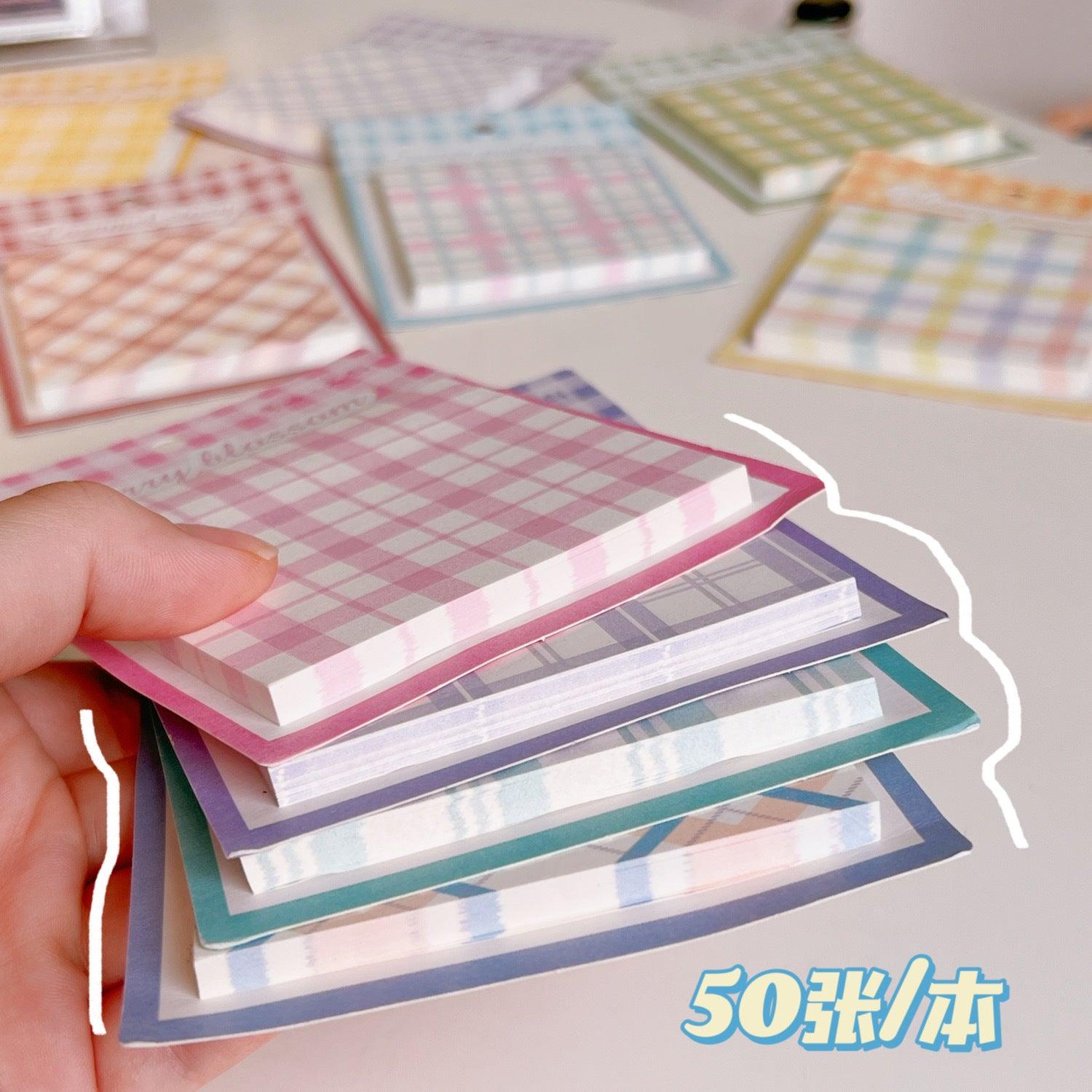Cute Plaid Sticky Notes - Twinkle Forest