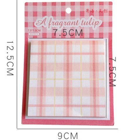 Cute Plaid Sticky Notes - Twinkle Forest