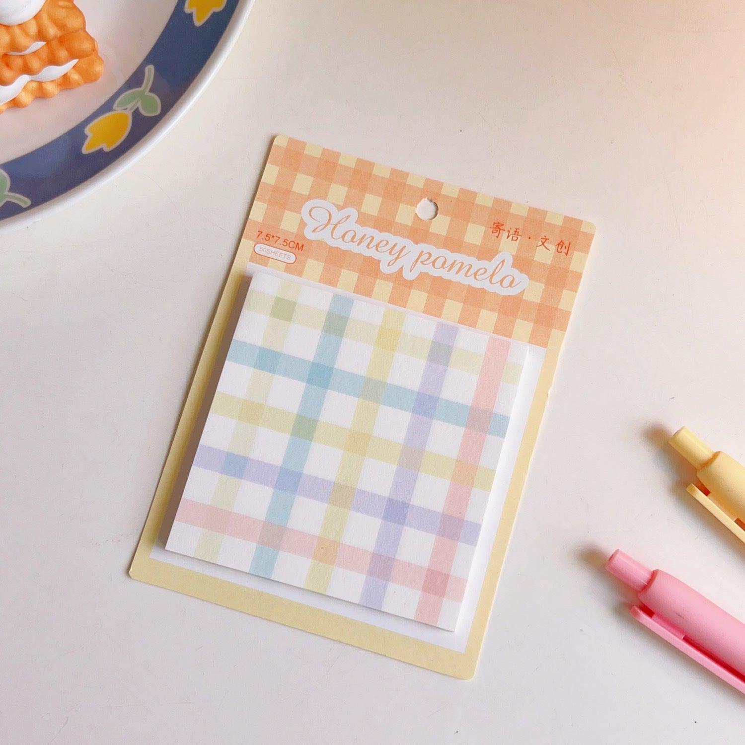 Cute Plaid Sticky Notes - Twinkle Forest