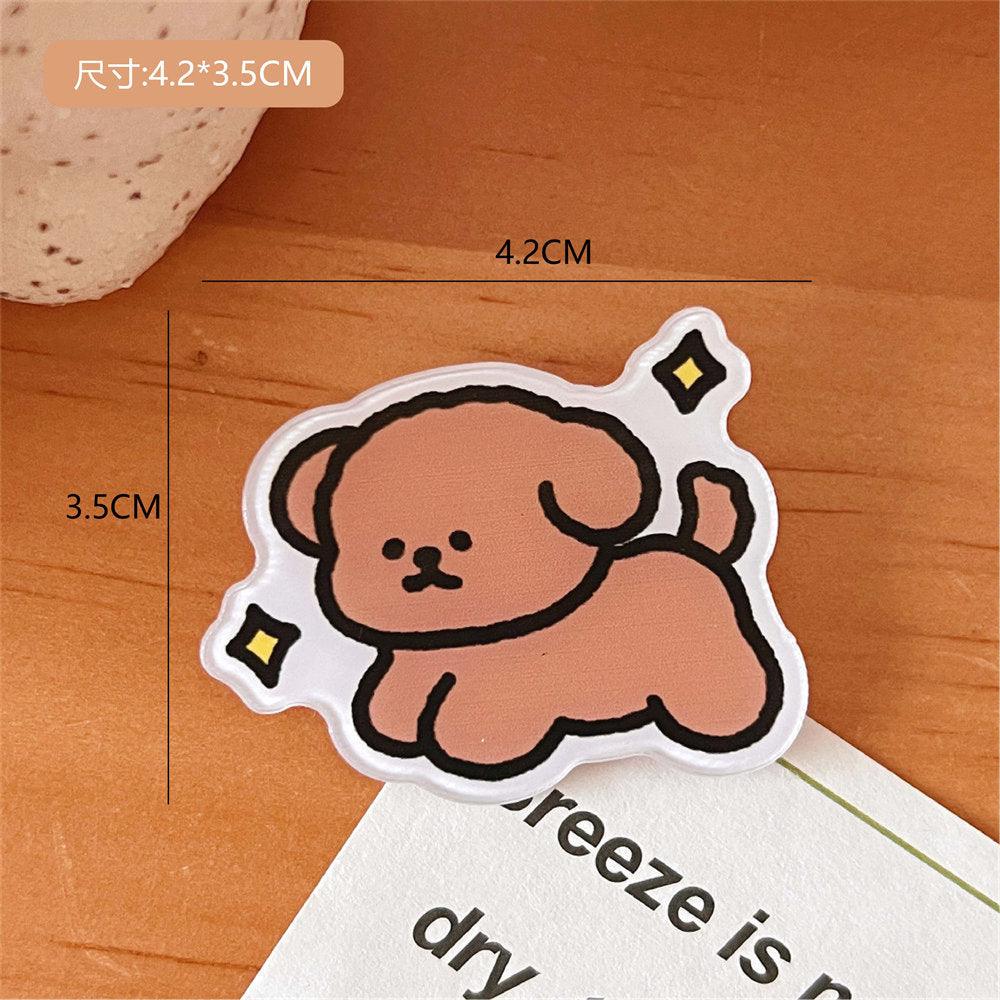 Acrylic Puppy Brooch Badge - Twinkle Forest