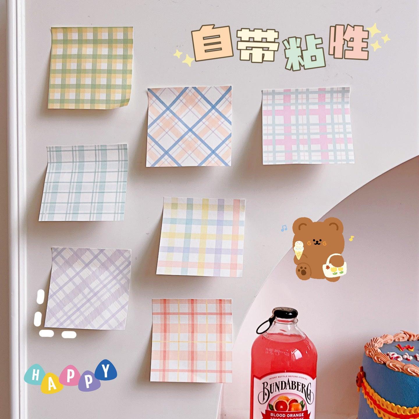 Cute Plaid Sticky Notes - Twinkle Forest